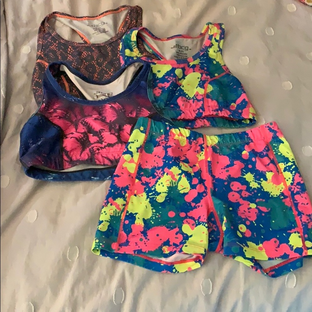 Girls/Kids,  bcg sports bras and spandex!